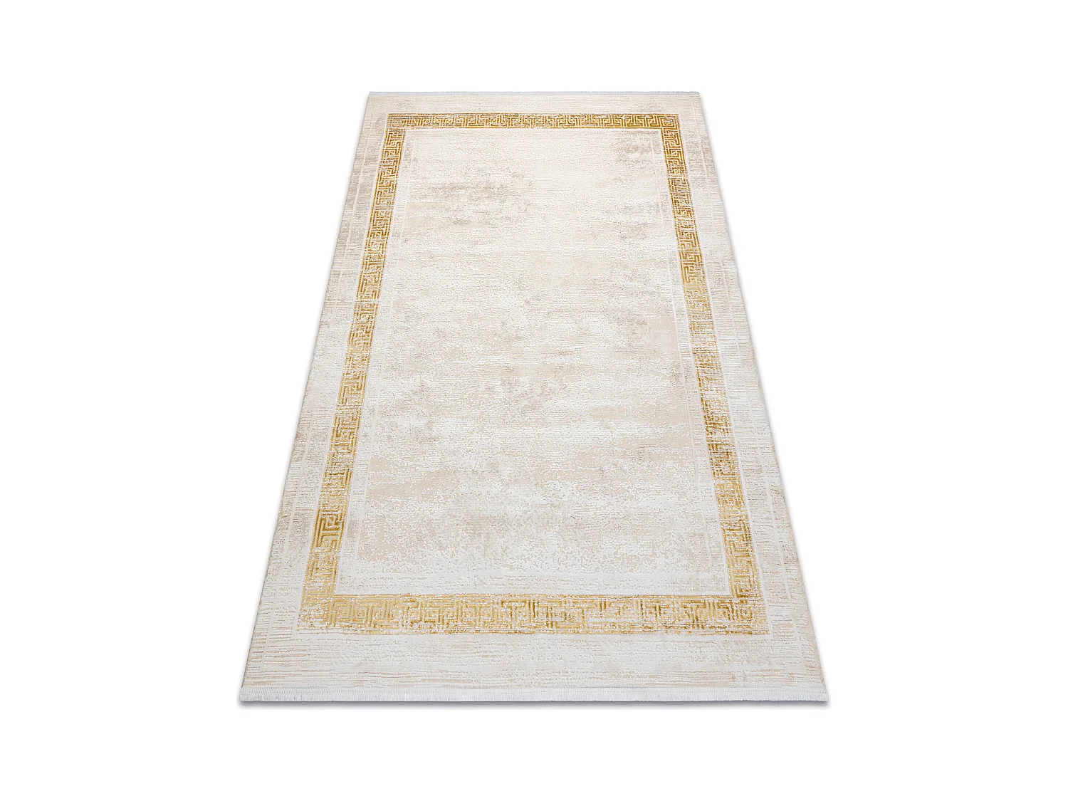 Tapis moderne DUKE 51524 crème / or - Cadre, grec structuré, très d 120x170 cm