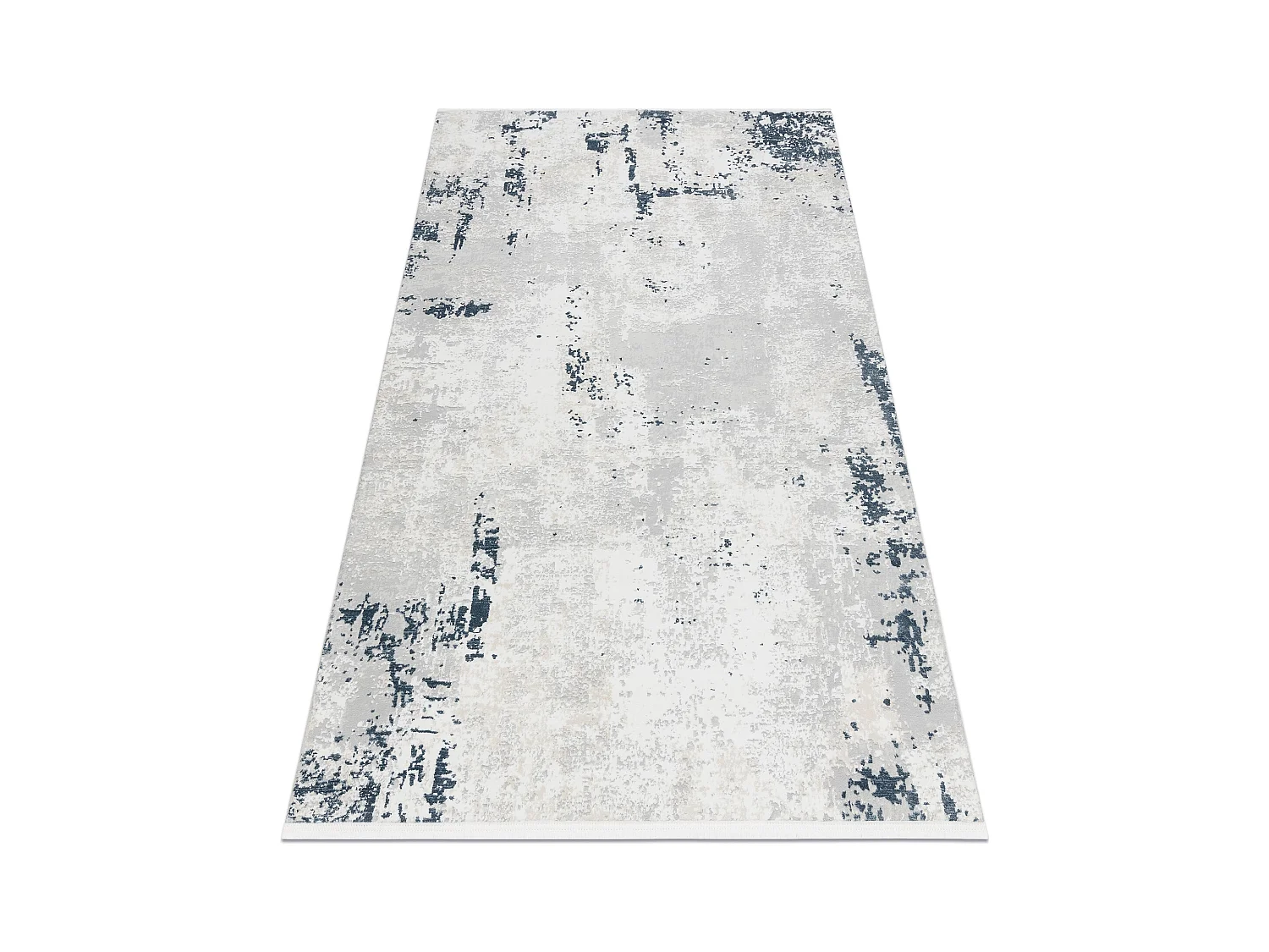 Modern tapijt DUKE 51378 crème / blauw - Beton, steen gestructureerd, 140x190 cm