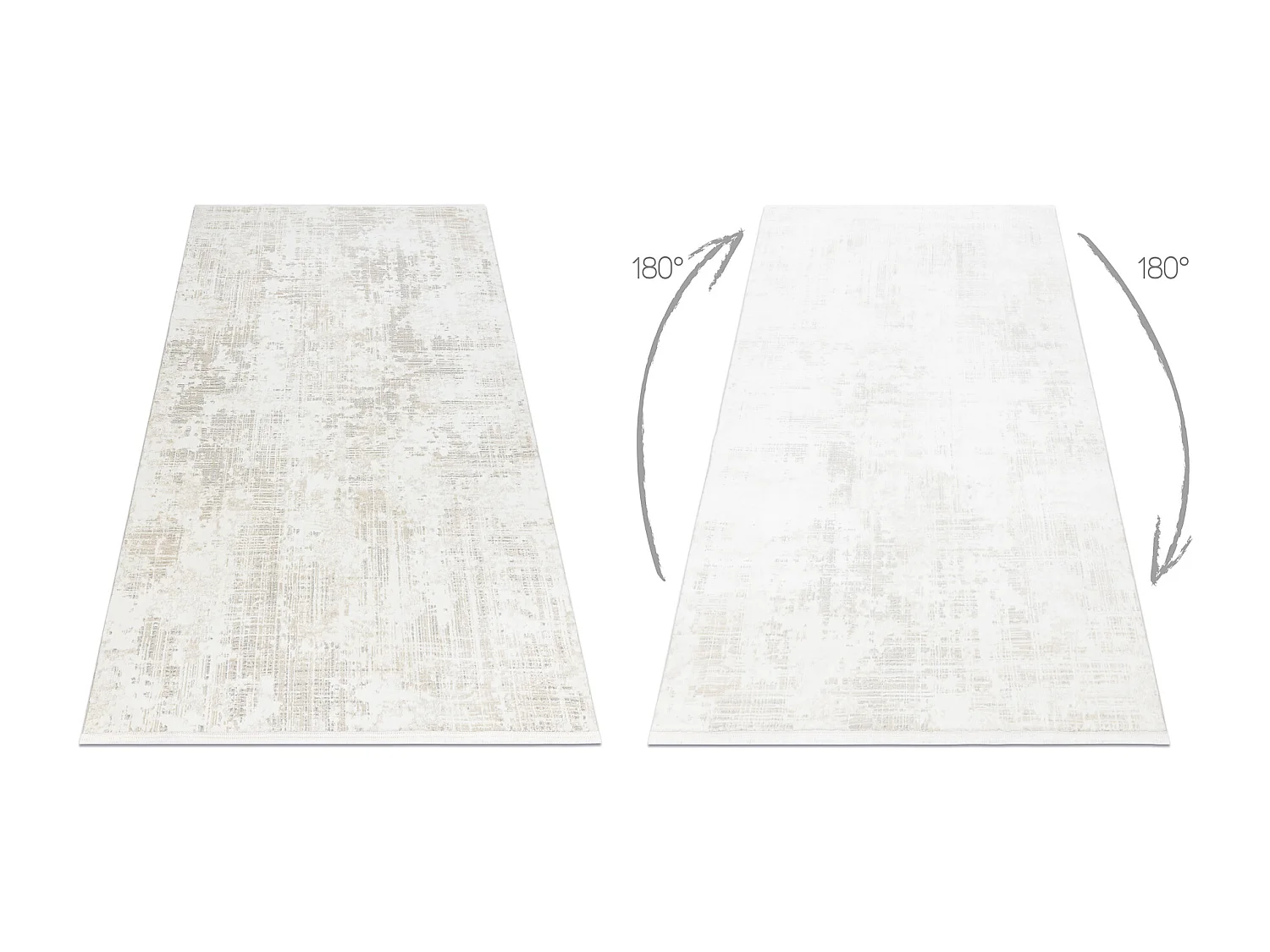 Modern tapijt DUKE 51374 crème - Vintage, gestructureerd, zeer zacht, 240x330 cm