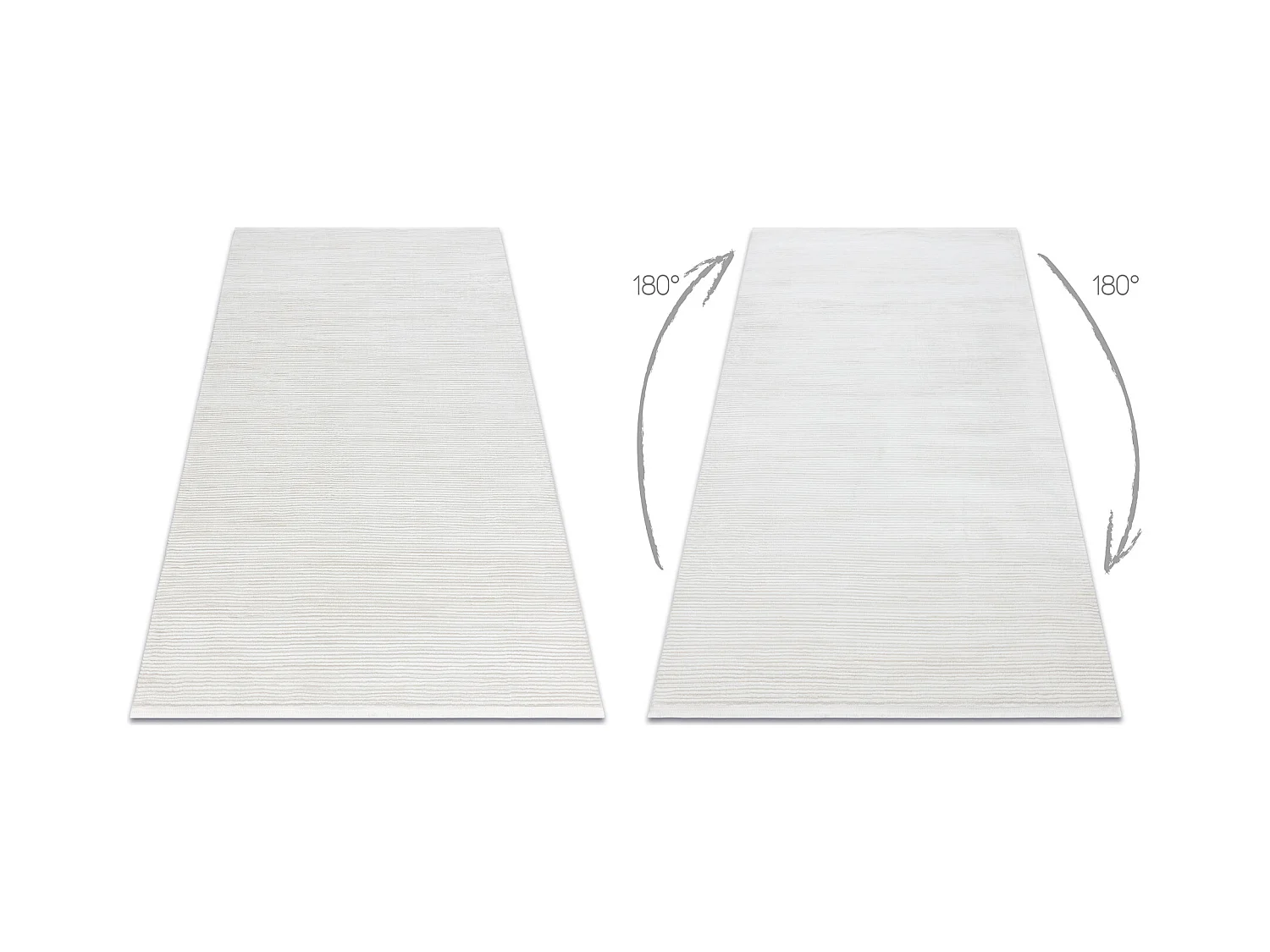 Modern tapijt DUKE 51376 crème - Strepen, gestructureerd, zeer zacht, 140x190 cm