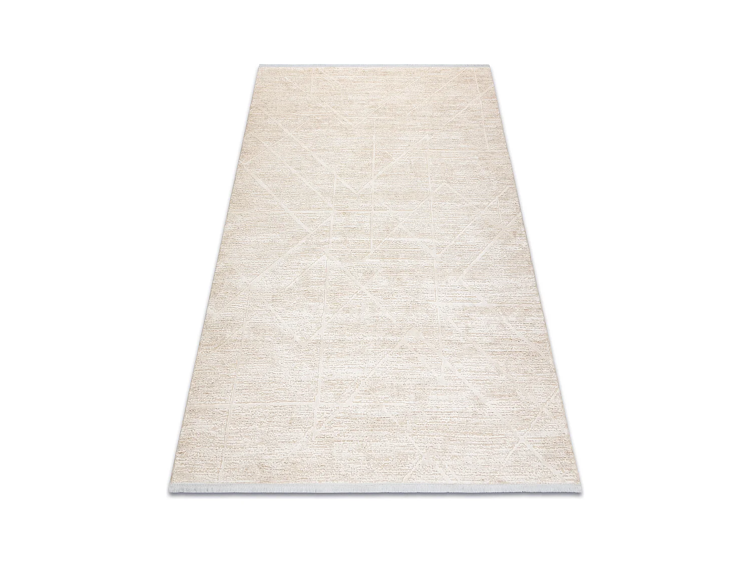Tapis moderne DUKE 51533 crème - Géométrique, structuré, très dou 160x220 cm