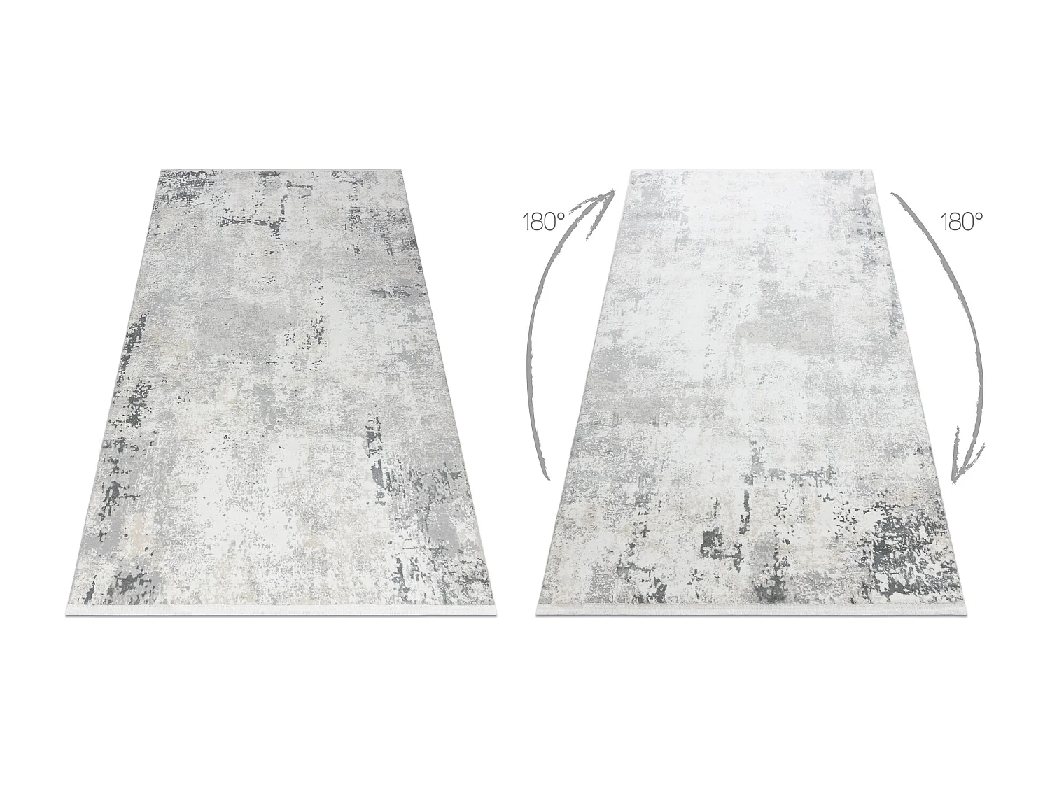 Tapis moderne DUKE 51378 crème / gris - Béton, pierre structuré, tr 160x220 cm