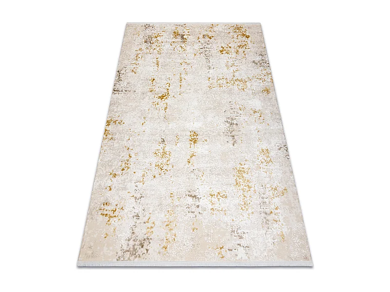 Tapis moderne DUKE 51546 crème / or - Vintage, structuré, très doux 200x290 cm