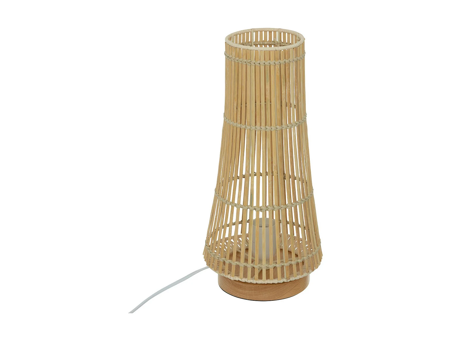 Lampe à poser en Bambou naturel H 38 cm