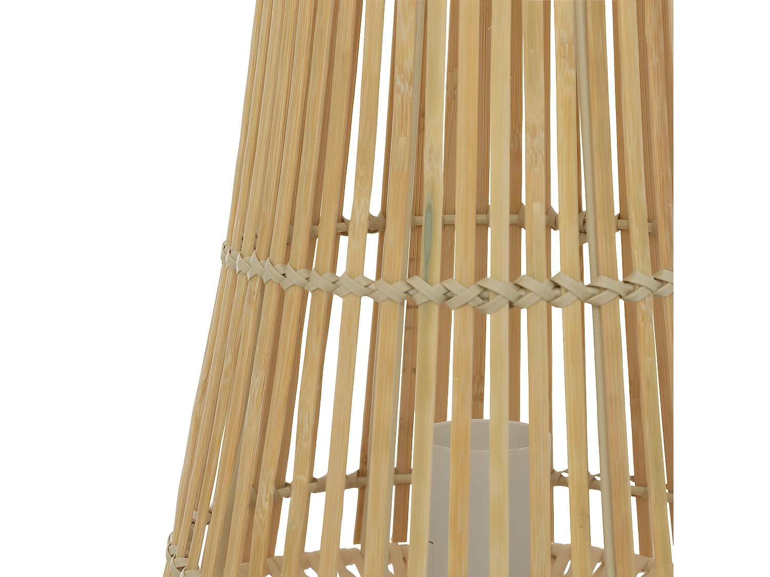 Lampe à poser en Bambou naturel H 38 cm