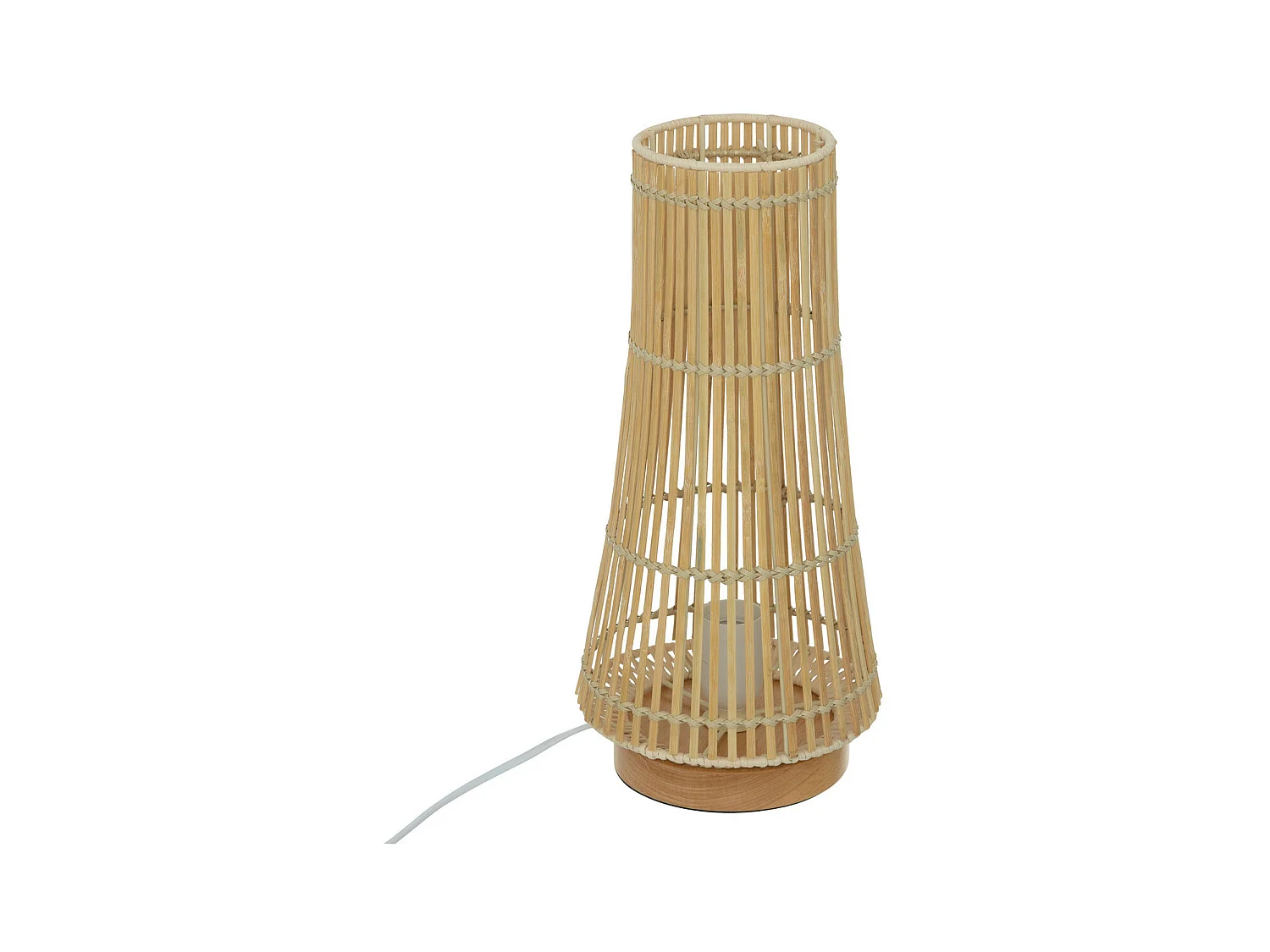 Bambus-Tischlampe 17.5 x 38 cm