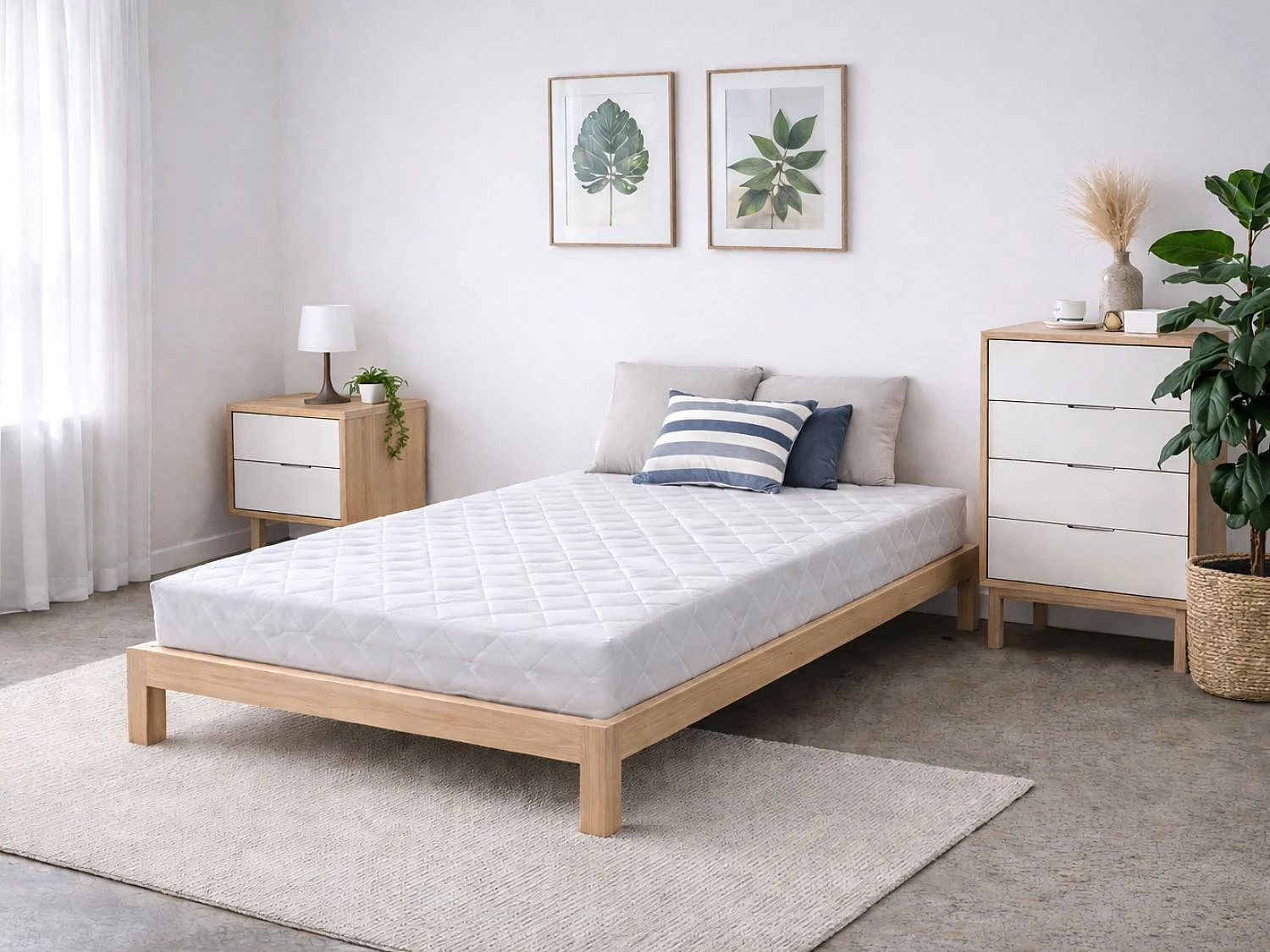 Colchão de espuma DORMISSIMO DELTA SOJA 80x200 Altura 18 cm - com 2 cm de viscoelástica