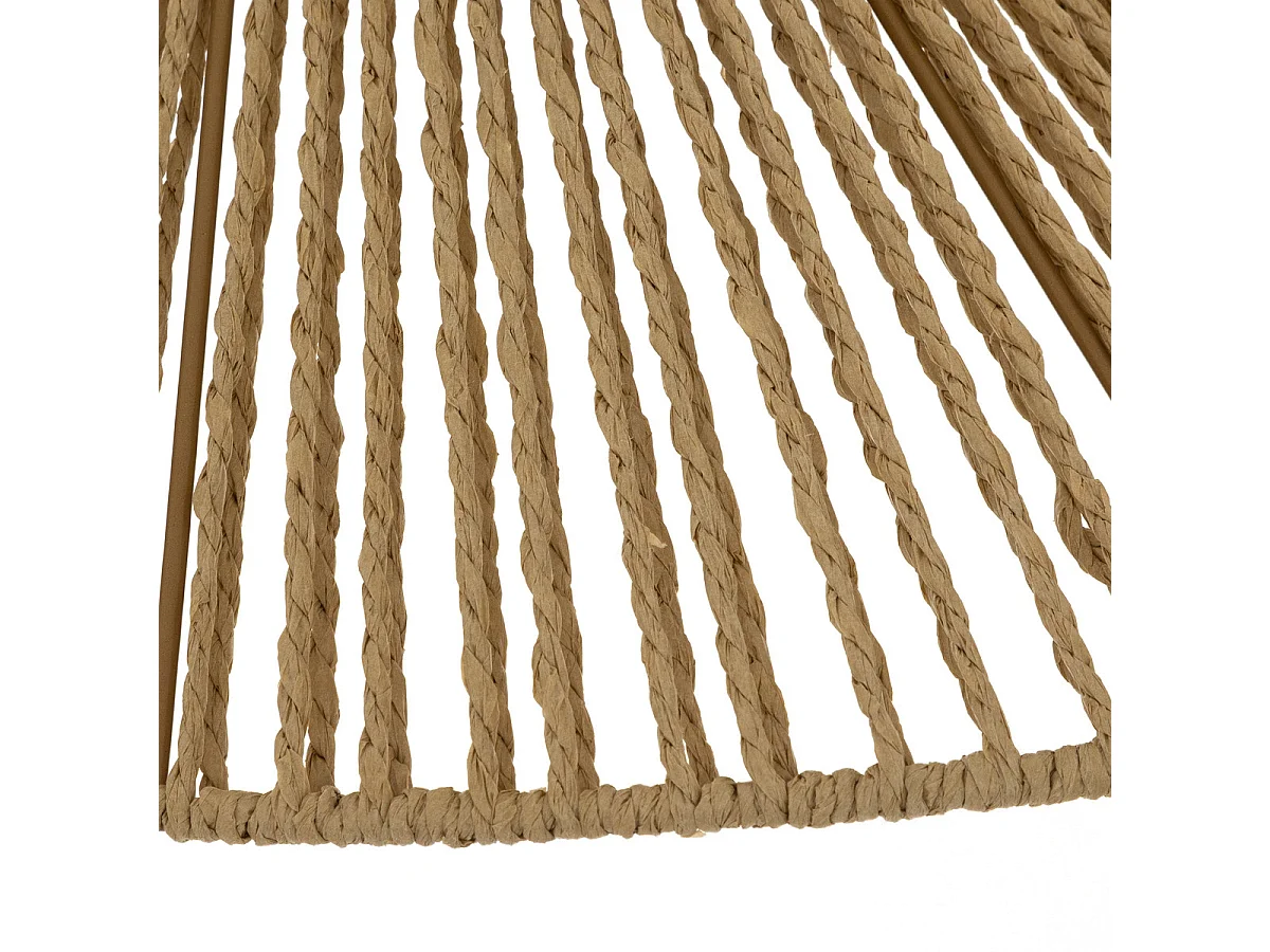 Luminaire Suspension en métal et corde Beige 58 cm