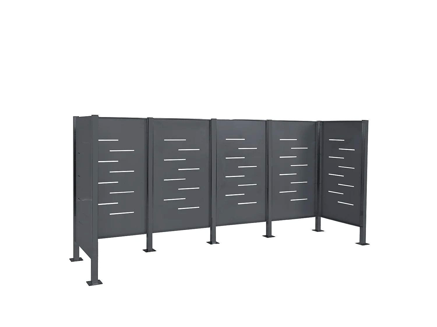 Clôture pour poubelles MCW-J55,  anthracite