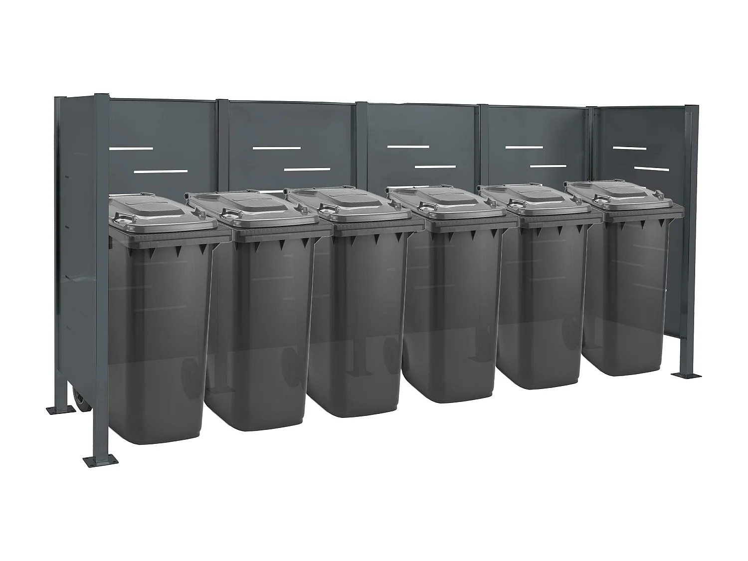 Clôture pour poubelles MCW-J55,  anthracite