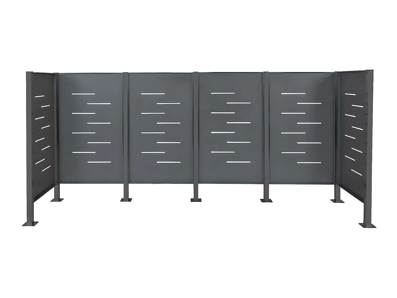 Clôture pour poubelles MCW-J55,  anthracite