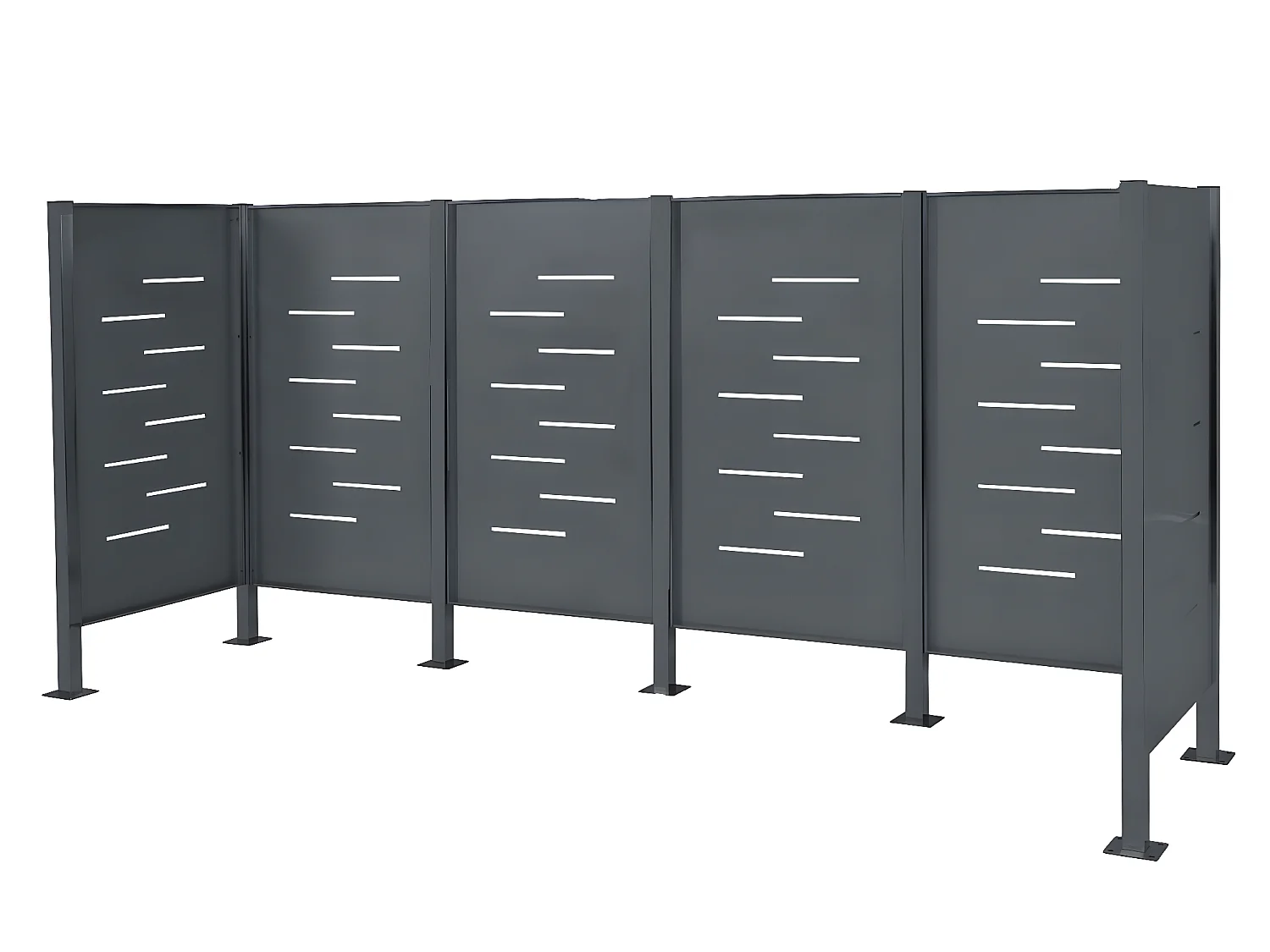 Clôture pour poubelles MCW-J55,  anthracite