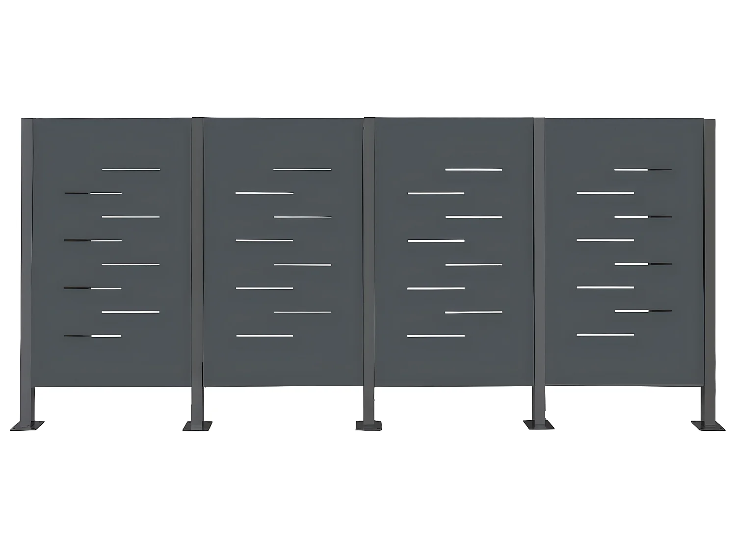 Clôture pour poubelles MCW-J55,  anthracite