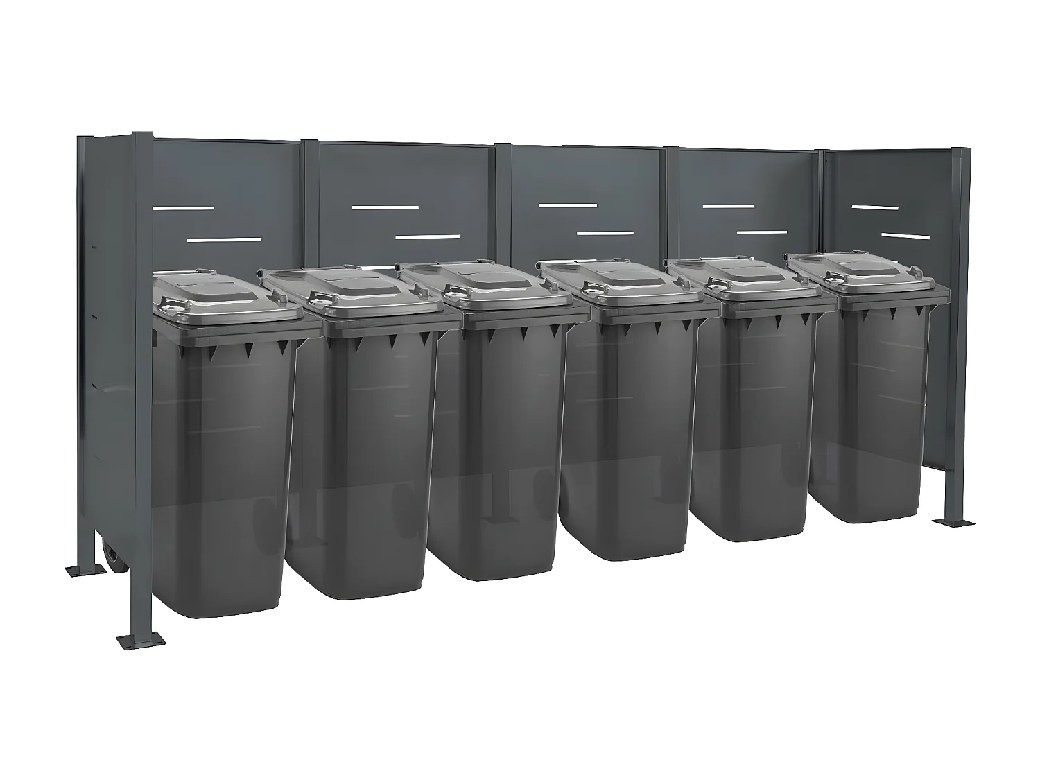 Clôture pour poubelles MCW-J55,  anthracite