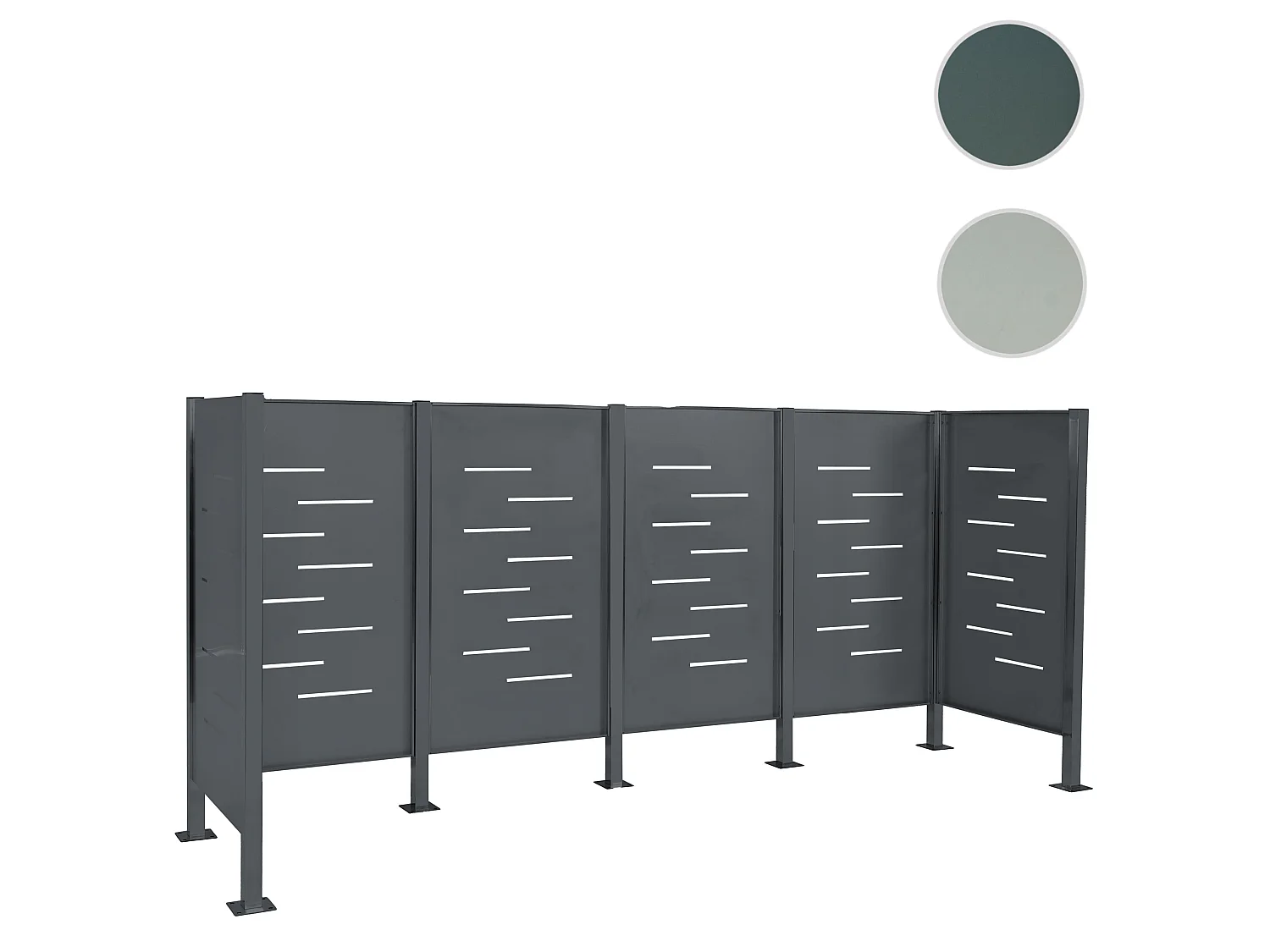 Clôture pour poubelles MCW-J55,  anthracite