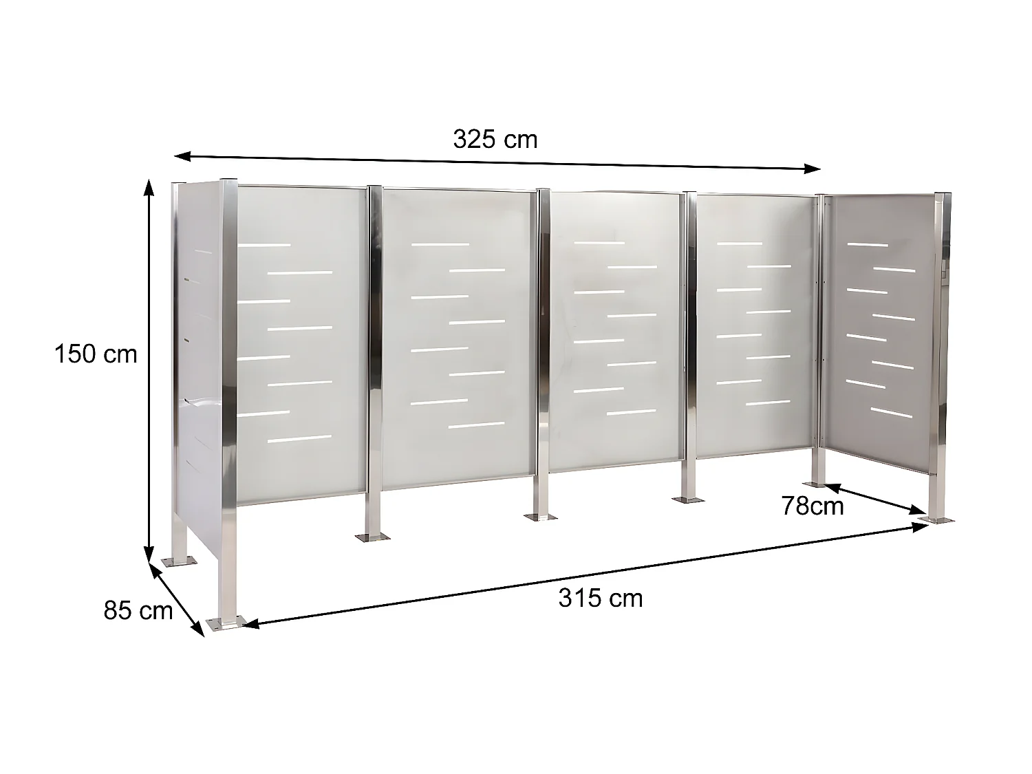 Afvalemmerhek MCW-J55,  antraciet