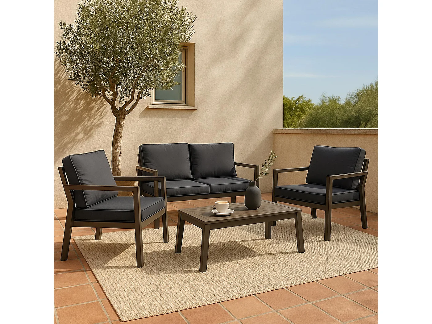 Ensemble MCW-L64 (set de 4),  rembourrage gris