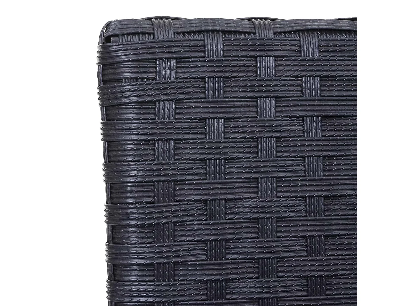 Conjunto de varanda em poli-rattan MCW-G27 (3 peças),  antracite, almofadas creme