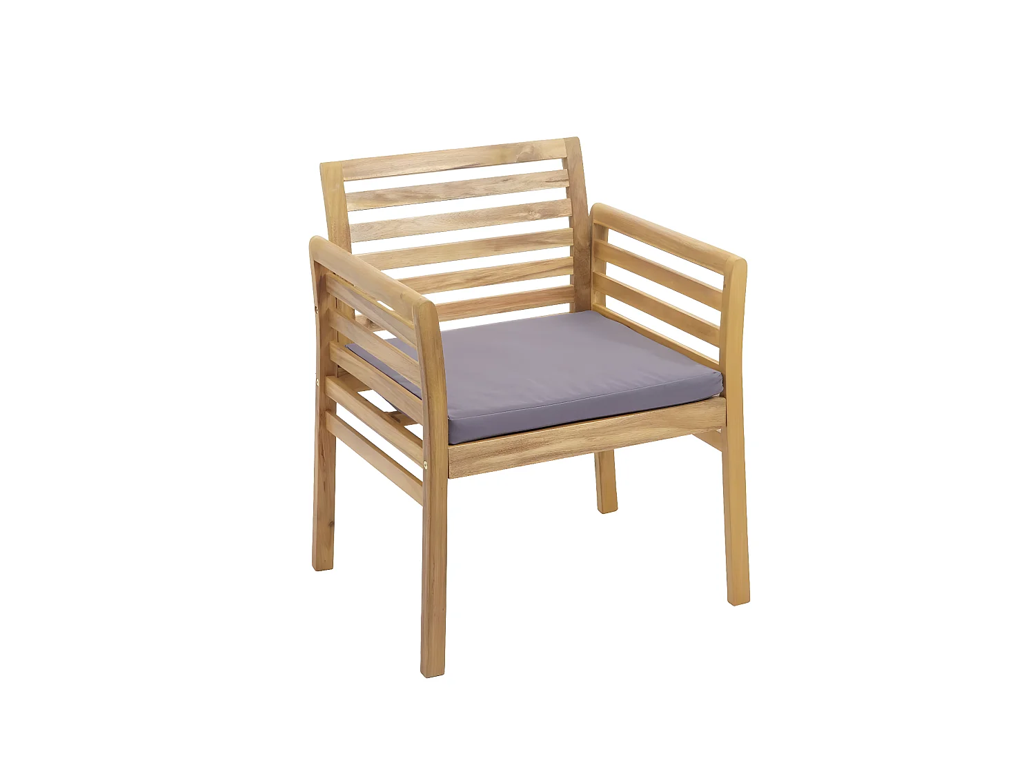 Ensemble de jardin MCW-E99b (4 pièces),  coussins gris foncé