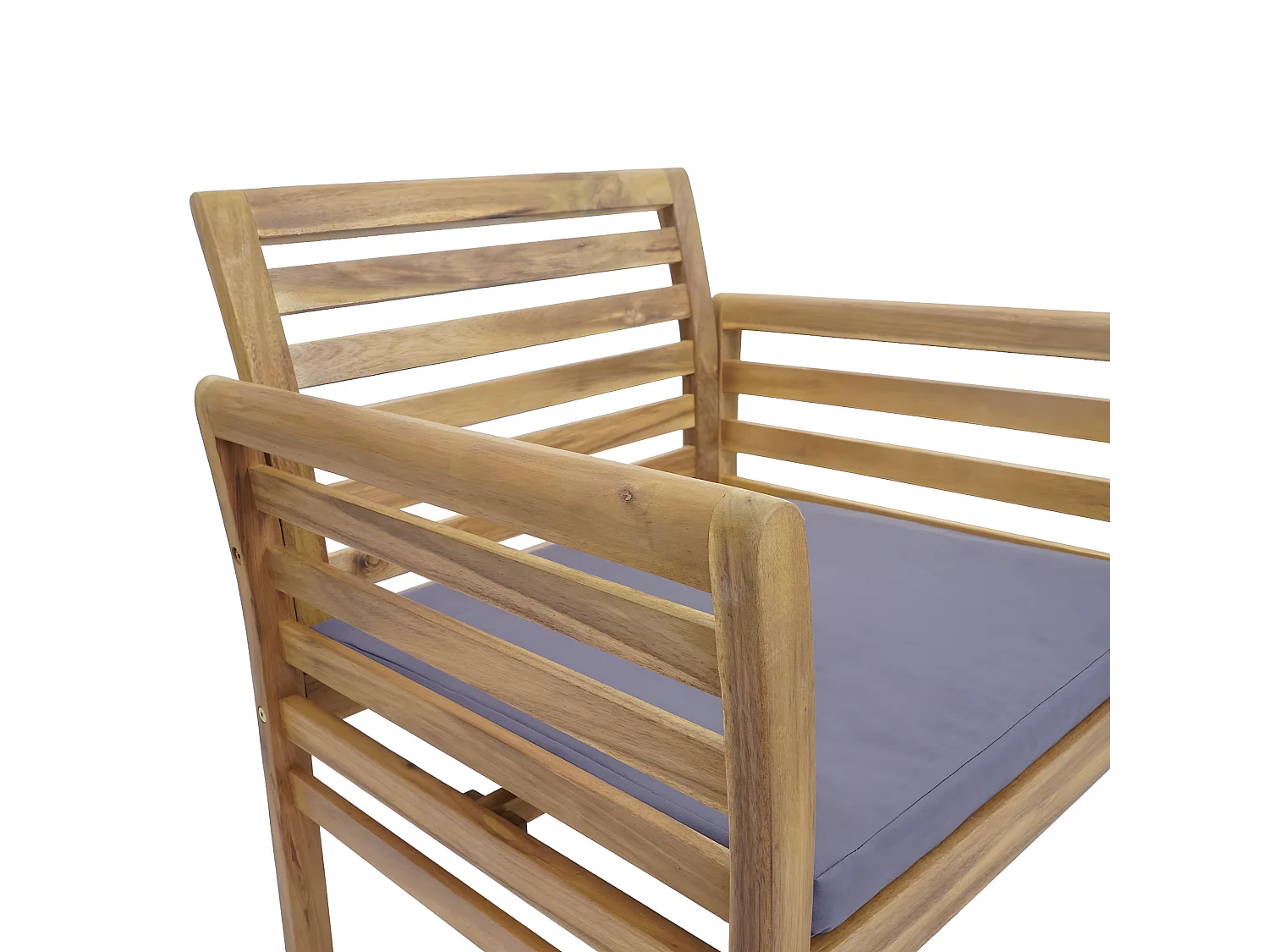 Ensemble de jardin MCW-E99b (4 pièces),  coussins gris foncé