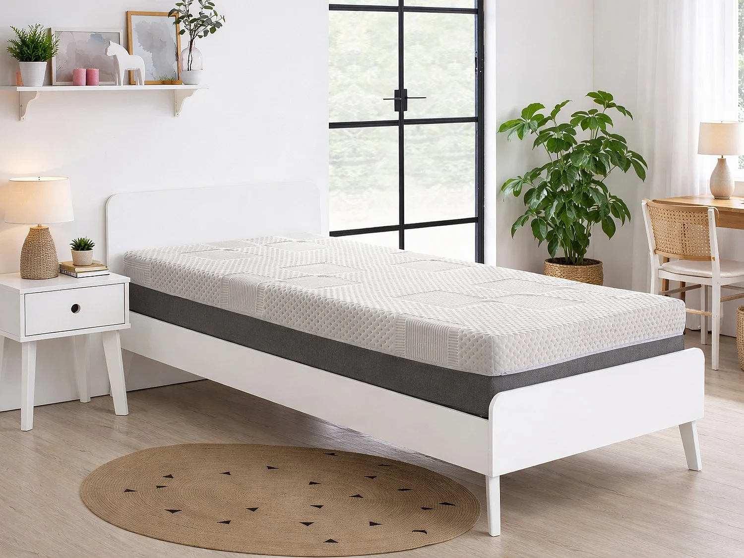 Matelas en mousse DORMISSIMO DRACO LATEX 70x190 Hauteur 20 cm - avec 2 cm de latex