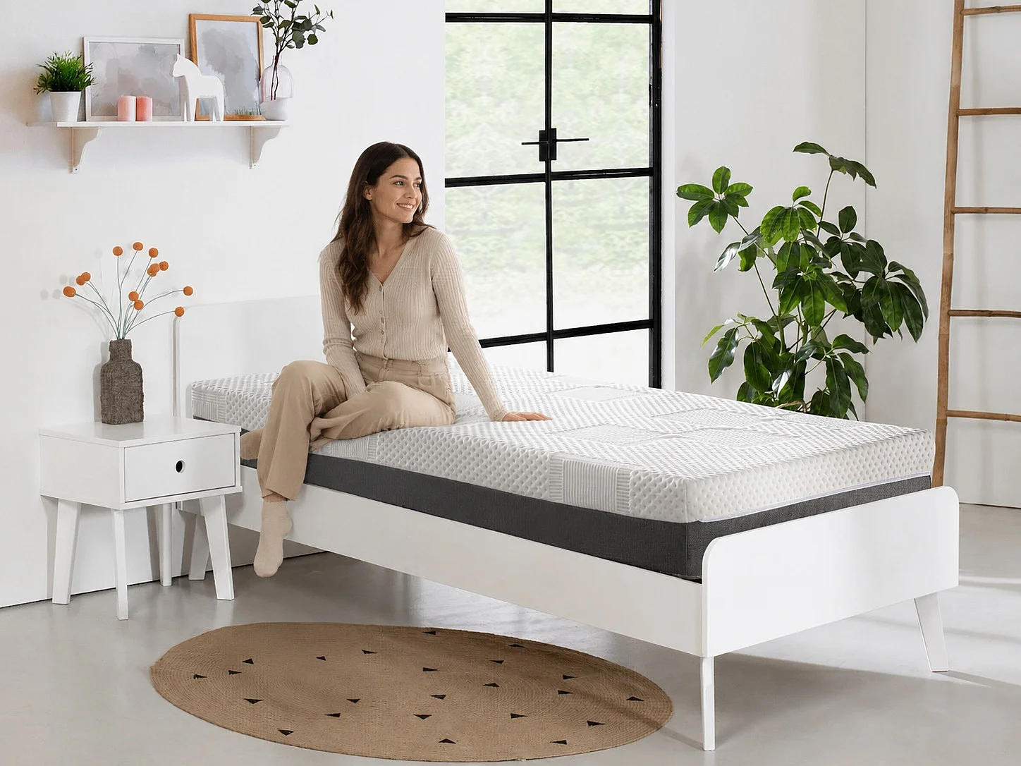 Matelas en mousse DORMISSIMO DRACO LATEX 90x180 Hauteur 20 cm - avec 2 cm de latex