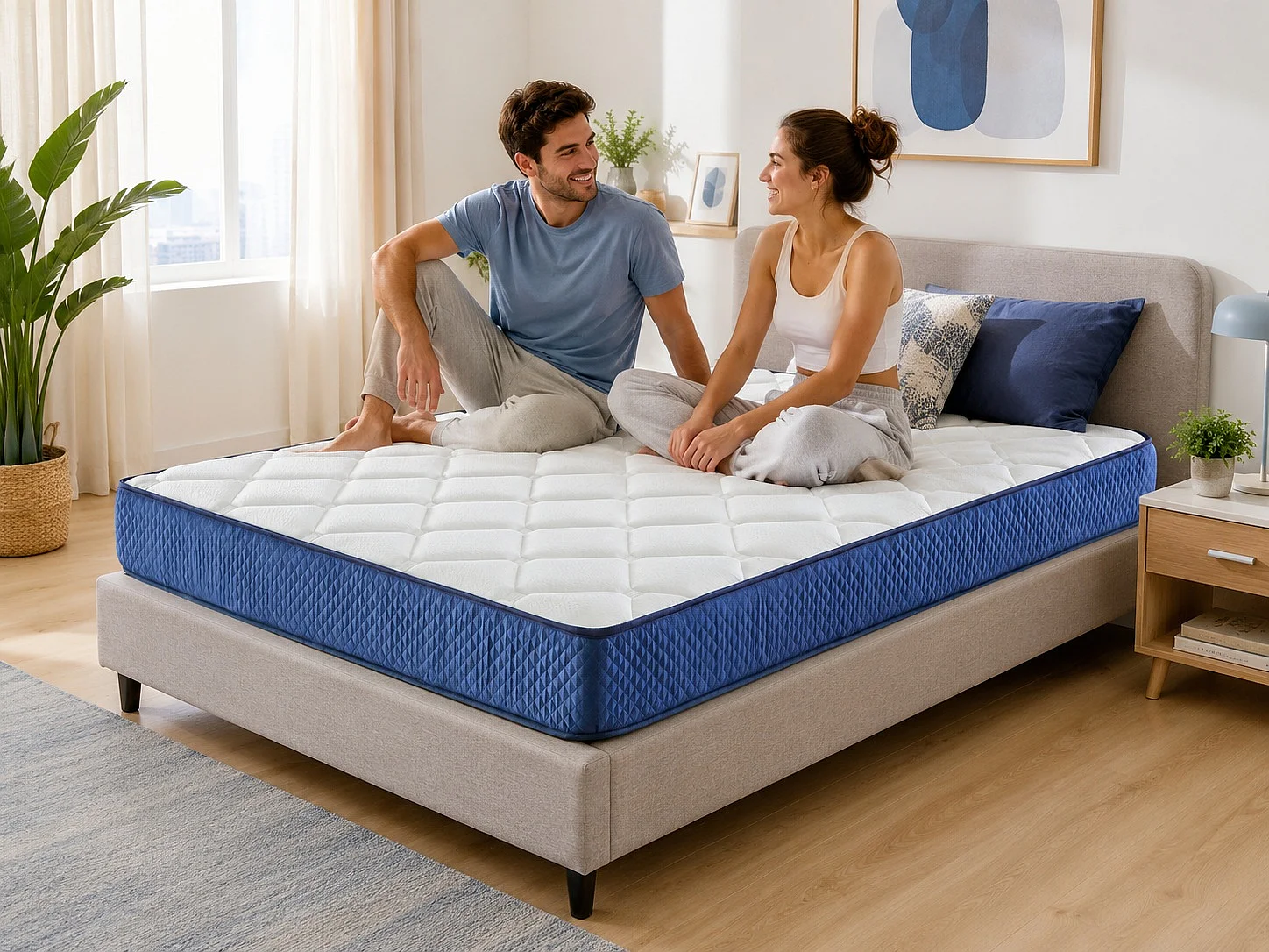 Matras van HR-schuim DORMISSIMO SHAULA 105x190 Hoogte 22 cm Omkeerbaar 2 zijden zomer/winter