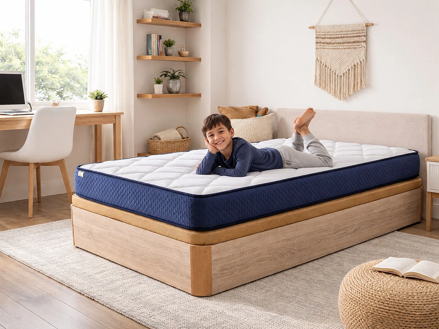 Matelas en mousse HR DORMISSIMO SHAULA 80x180 Hauteur 22 cm Réversible 2 faces été/hiver
