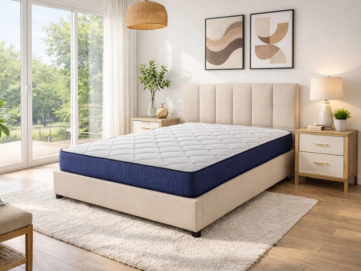 Matelas en mousse HR DORMISSIMO SHAULA 135x200 Hauteur 22 cm Réversible 2 faces été/hiver