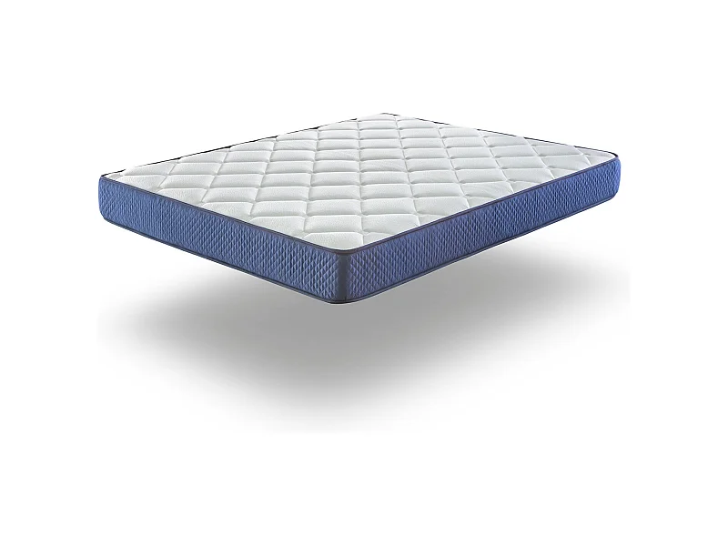 Matras 105x180 SHAULA -Hoogte 22 CM Blauwe afwerking