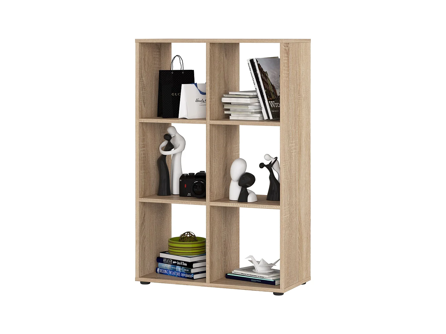 Étagère AKORD QUAD Chêne Sonoma 70,5 cm 6 étagères 70,5x33x109 cm