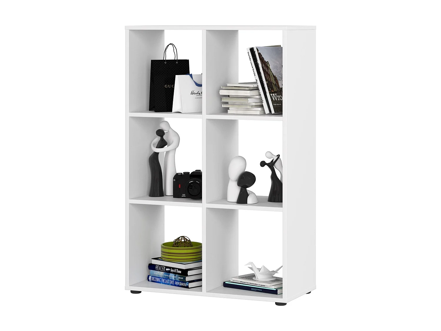 Étagère AKORD QUAD Blanche 70,5 cm 6 étagères 70,5x33x109 cm