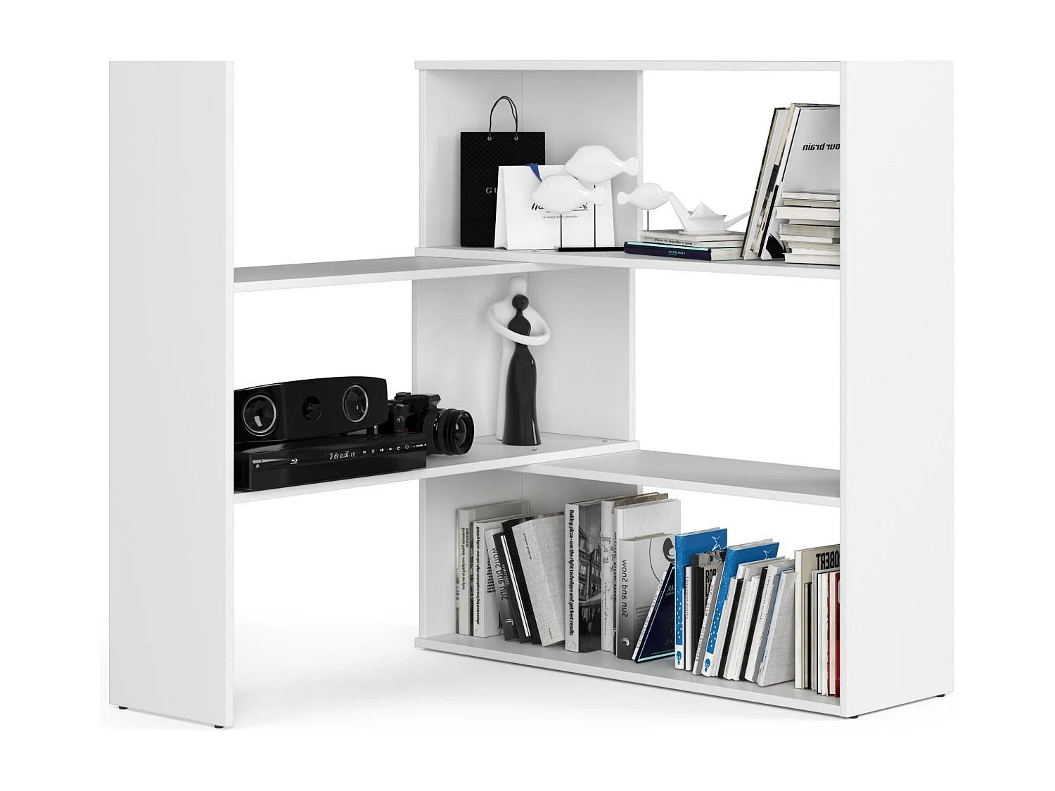 Verstelbare Mini Boekenkast TWIST - Wit