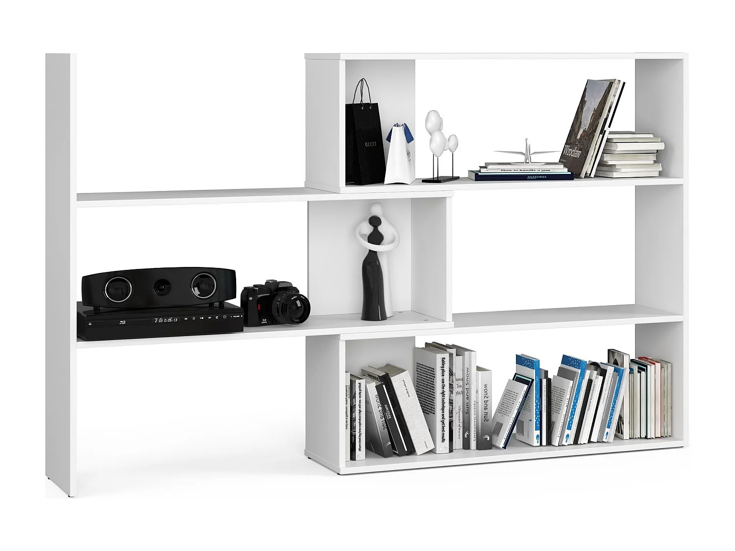 Verstelbare Mini Boekenkast TWIST - Wit