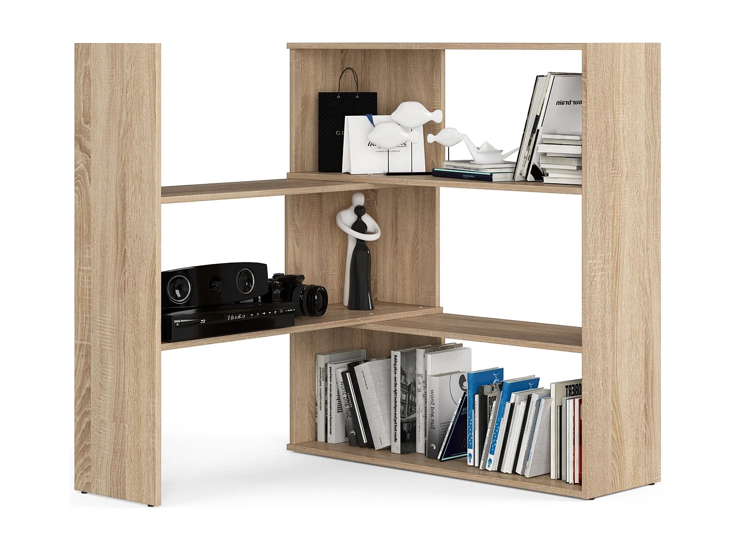 Verstelbare Boekenkast Mini TWIST - Eiken Sonoma