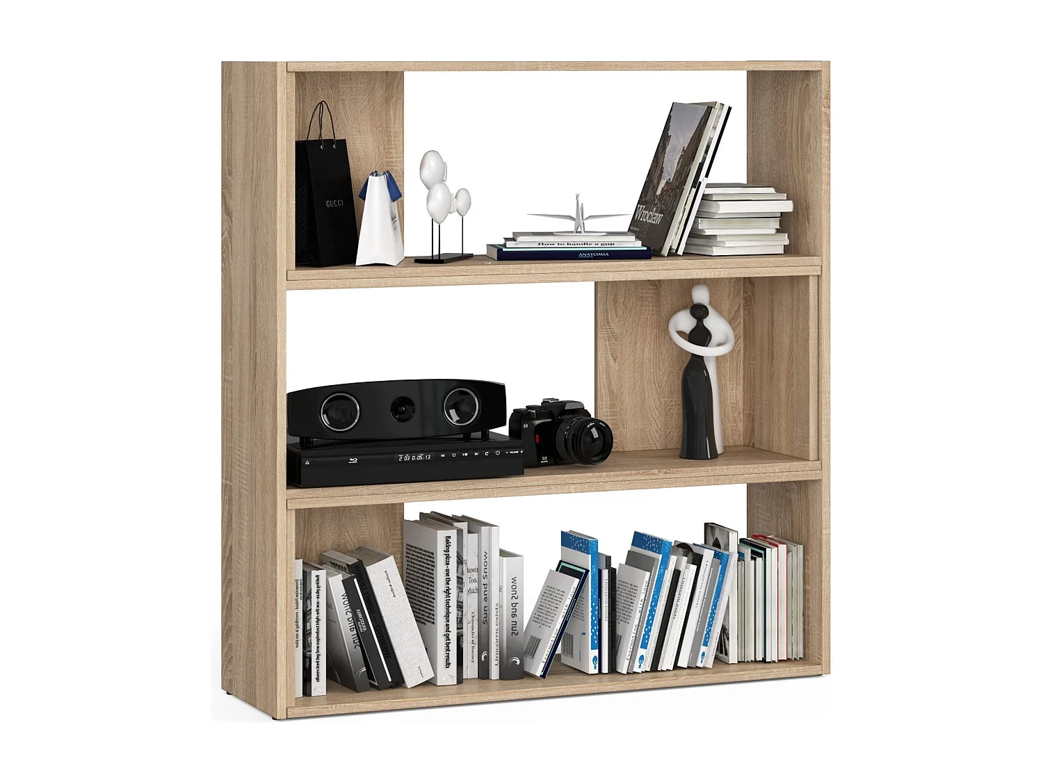Verstelbare Boekenkast Mini TWIST - Eiken Sonoma