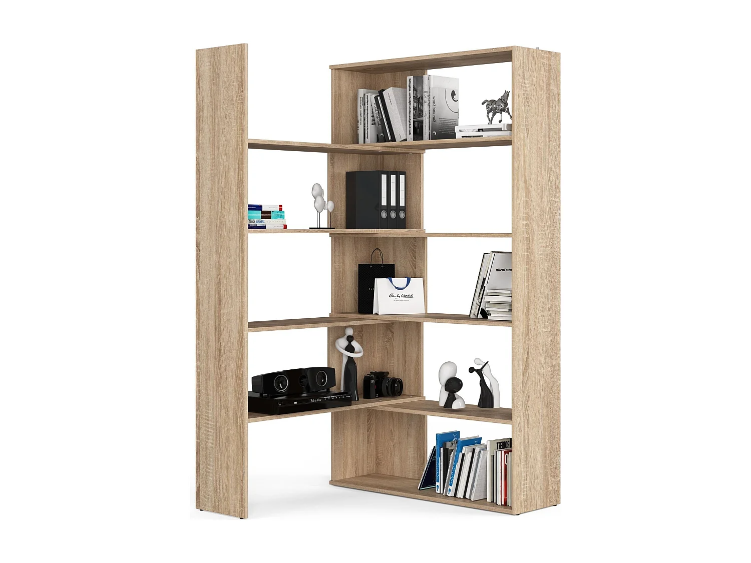 Étagère mobile AKORD TWIST Chêne Sonoma 173,6 cm 5 étagères 173,6x30x182 cm