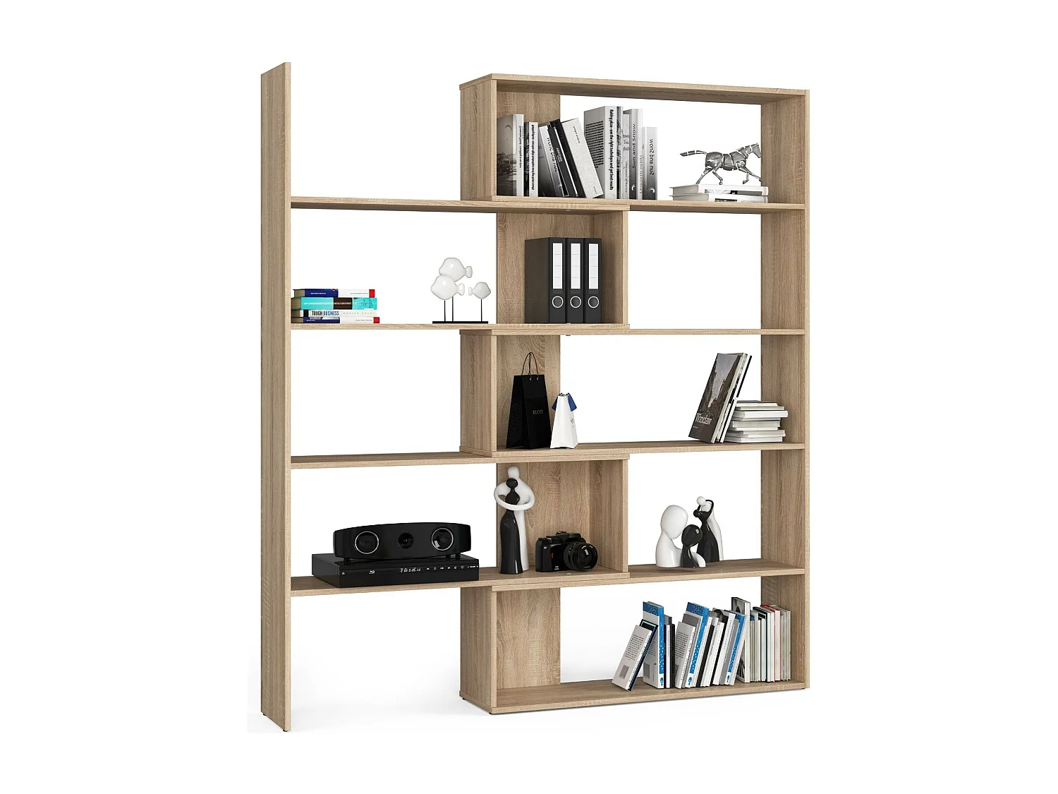 Étagère mobile AKORD TWIST Chêne Sonoma 173,6 cm 5 étagères 173,6x30x182 cm