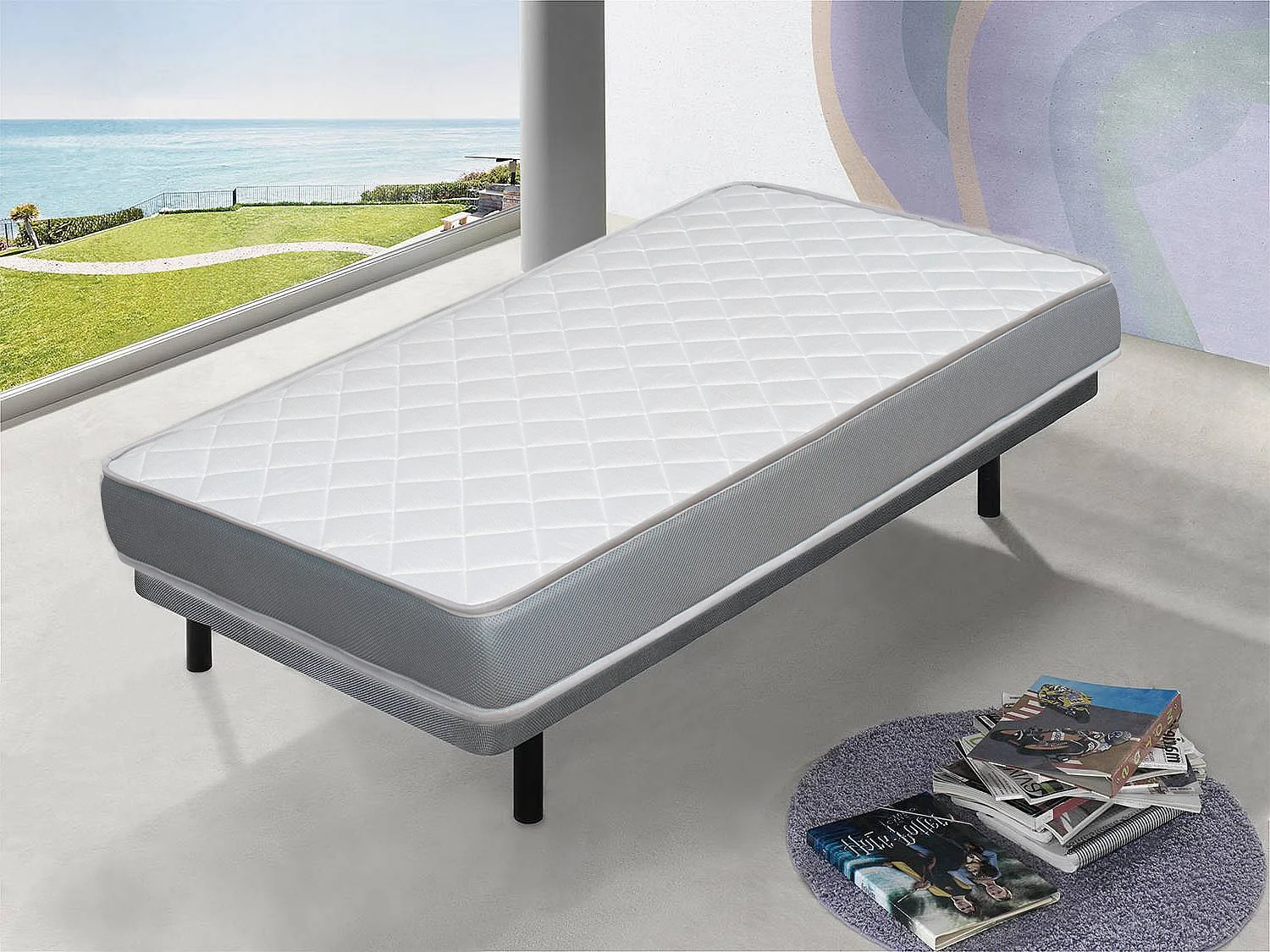 Matelas Mousse 140X190 CONFORT BASIC, Epaisseur 12 CM, Memory Adaptable, Respirant