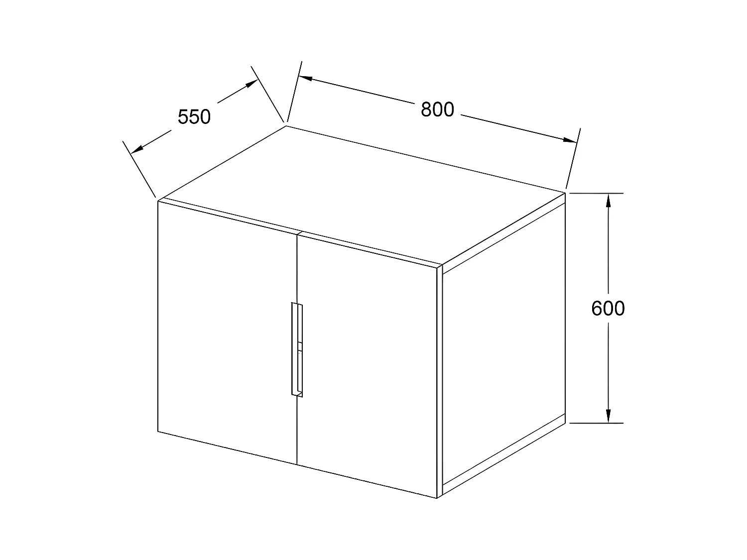 Meuble de salle de bain suspendu en teck avec simple vasque et miroir - 80 cm - SAWAN