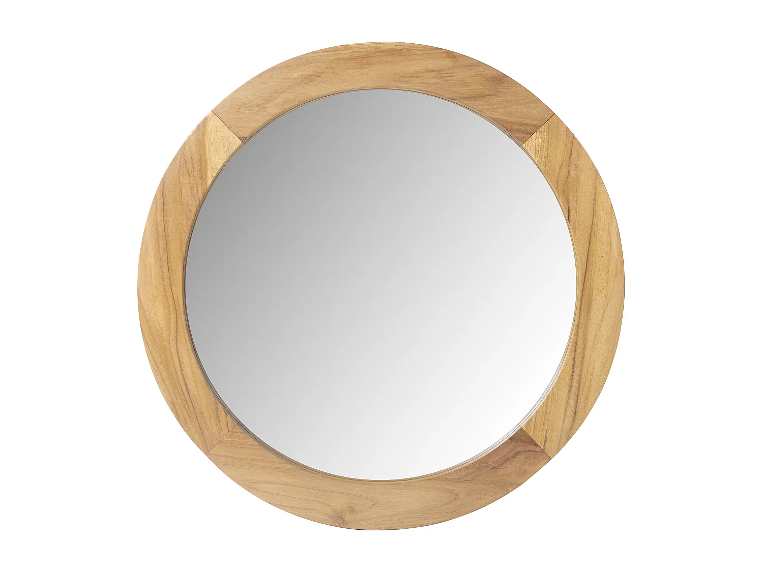 Móvel de casa de banho suspenso em teca com lavatório individual e espelho de 80 cm - SAWAN