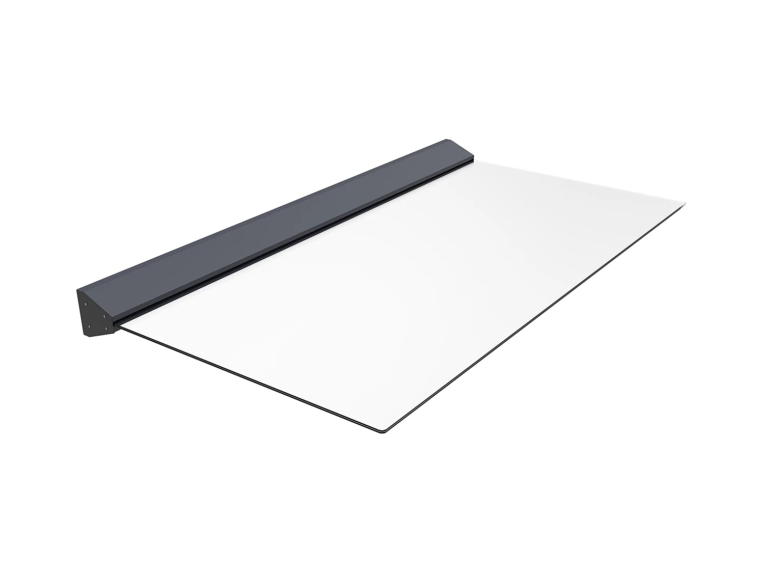 Platte deurluifel van aluminium 140 x 90 cm met ledverlichting - LUXAMA