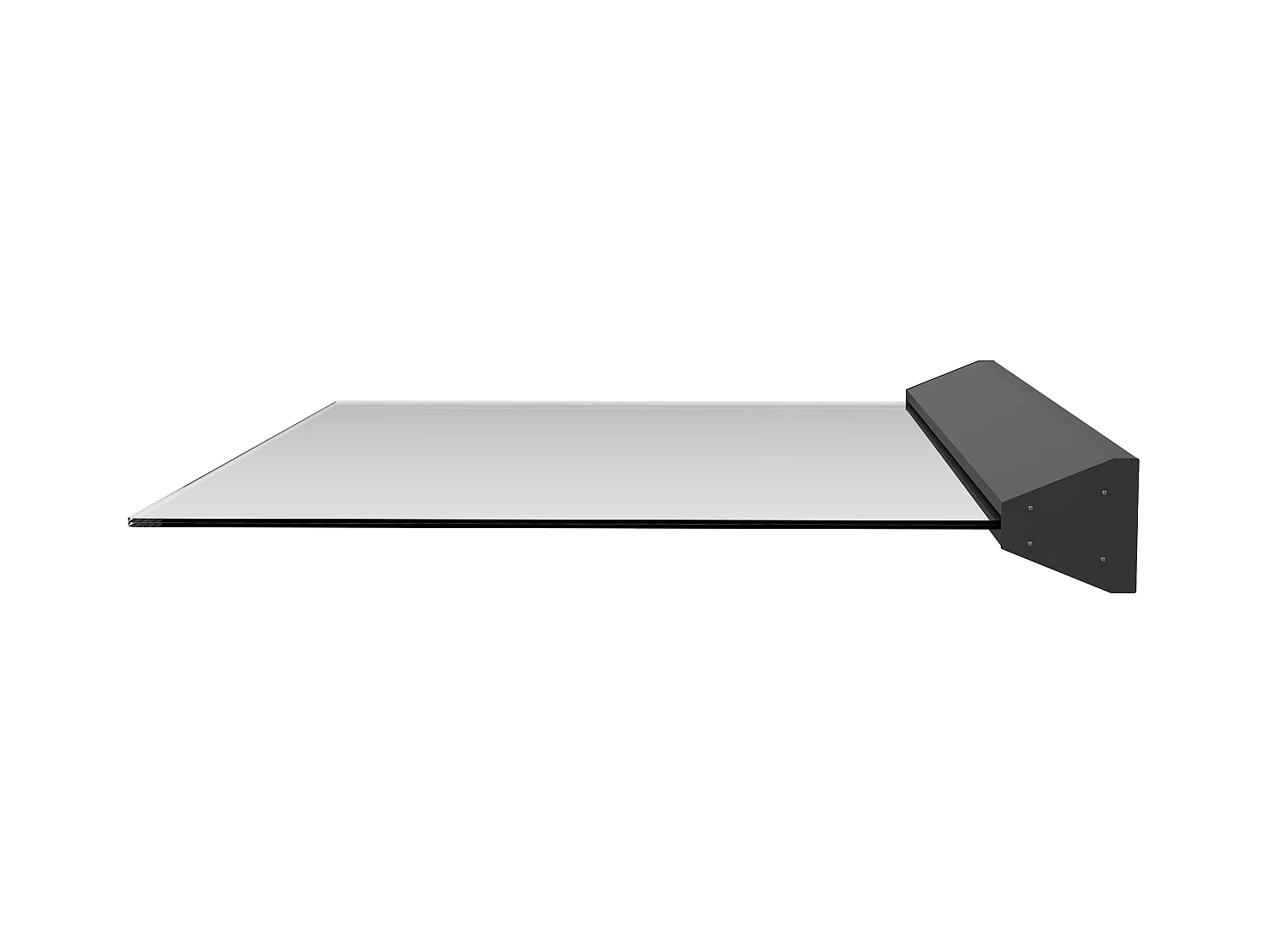 Platte deurluifel van aluminium 140 x 90 cm met ledverlichting - LUXAMA