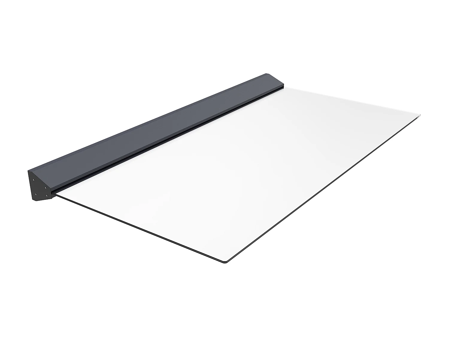 Platte deurluifel van aluminium 140 x 90 cm met ledverlichting - LUXAMA