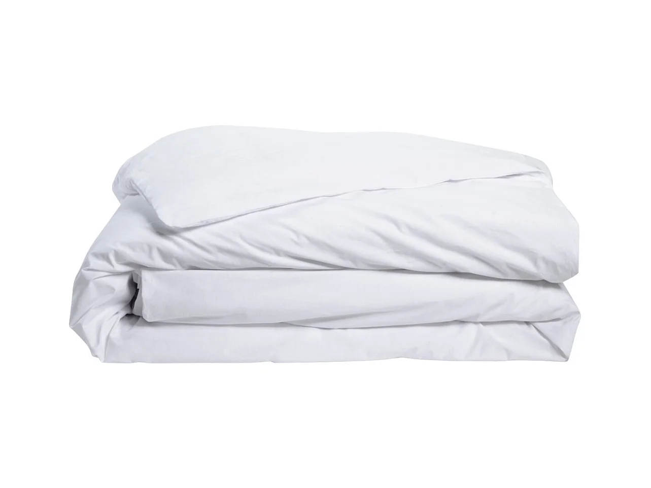Housse de couette Blanc en percale de coton - 240x260cm