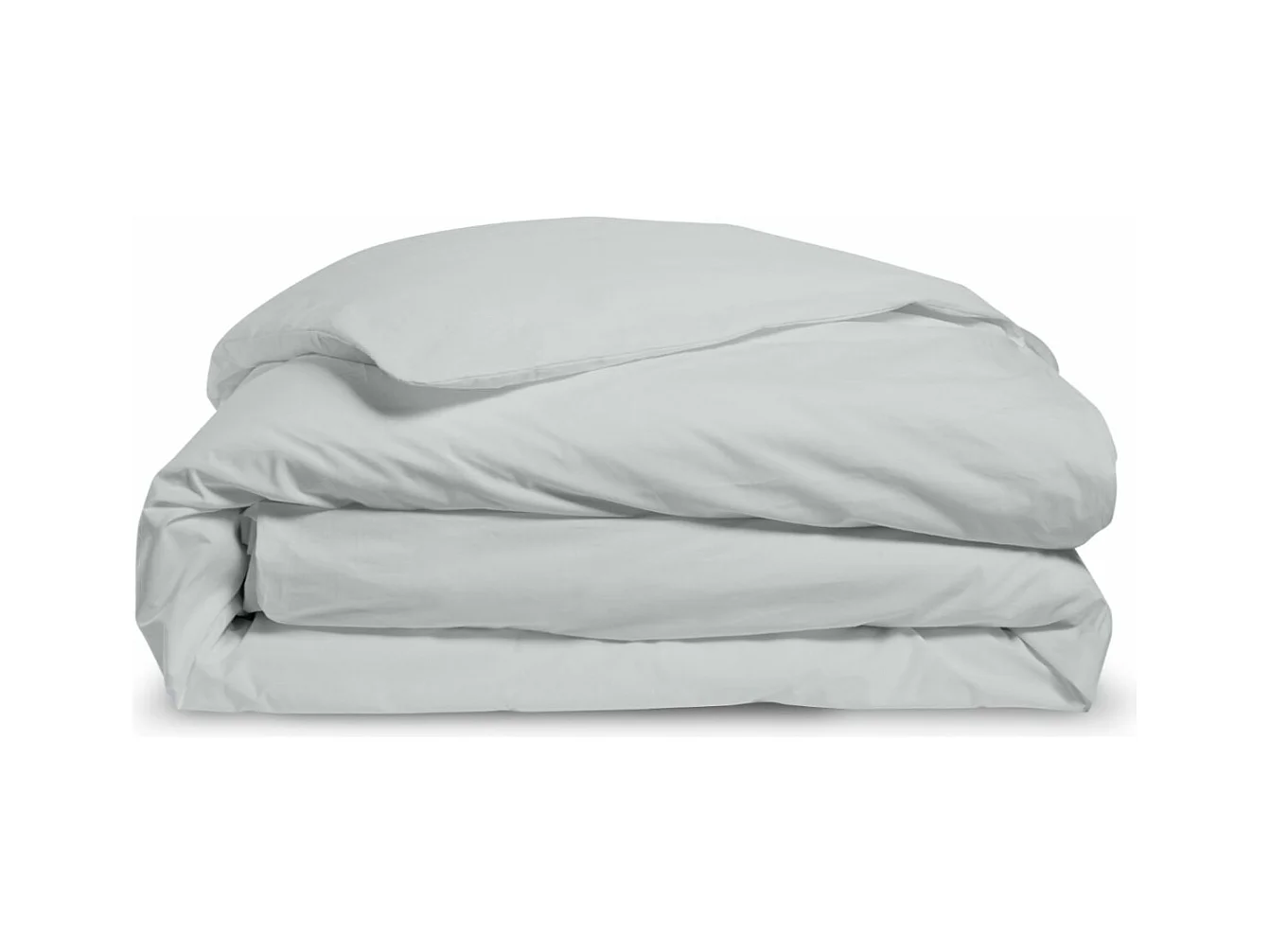Housse de couette Gris clair en percale de coton - 220x240cm