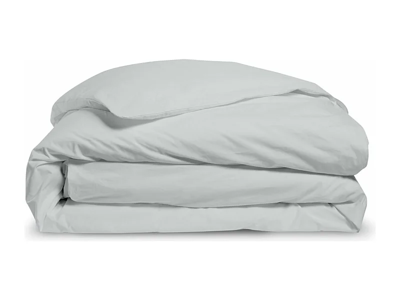Housse de couette Gris clair en percale de coton - 220x240cm