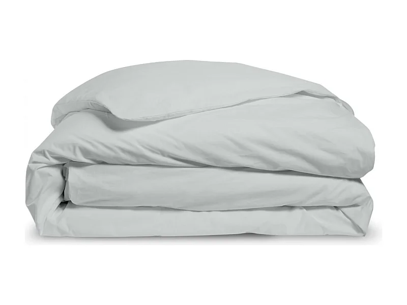 Housse de couette Gris clair en percale de coton - 240x260cm