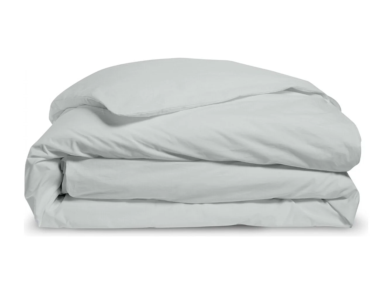 Housse de couette Gris clair en percale de coton - 240x260cm