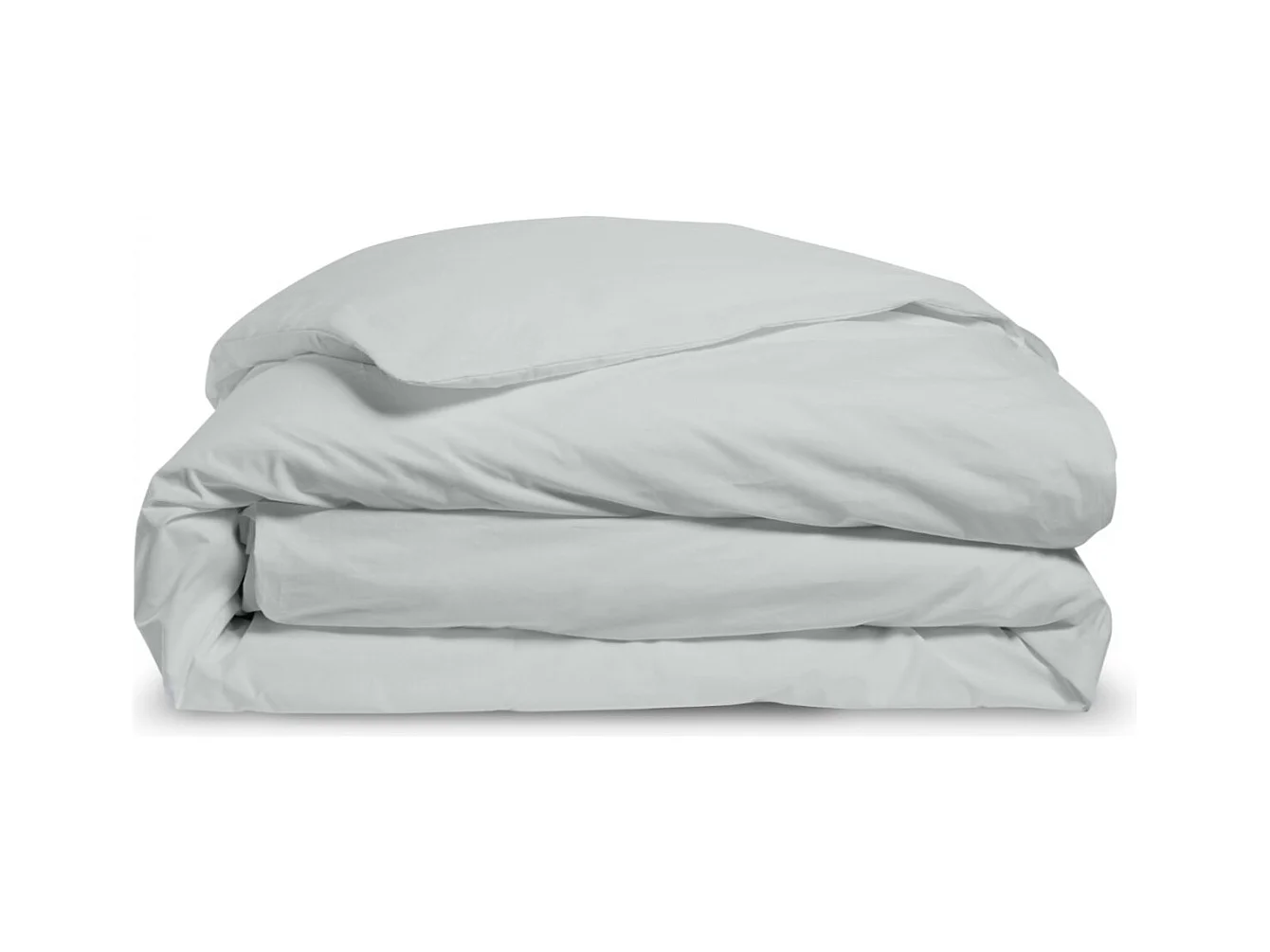Housse de couette Gris clair en percale de coton - 240x260cm